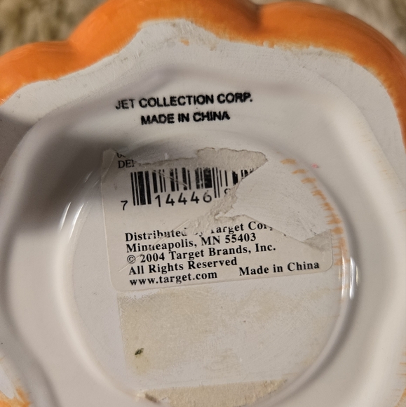 Vintage Glass Ceramic Halloween Pumpkin Lantern Votives Salt Pepper Shakers - Picture 7 of 9